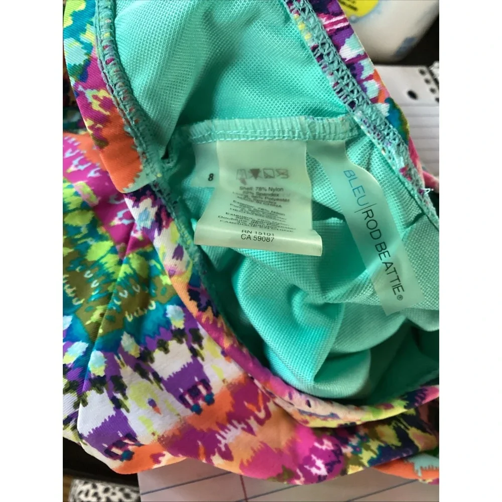 Bleu Rod Beattie Colorful Two-Piece Halter Bikini Swimsuit Bottom 12 Top 8